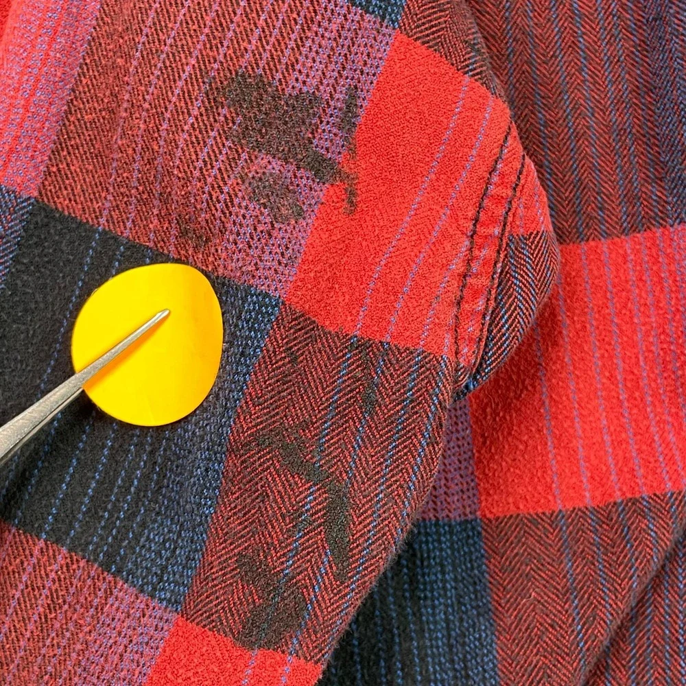 The North Face Mens Medium Buffalo Plaid Ruby Mountains Heli Long Sleeve Shirt